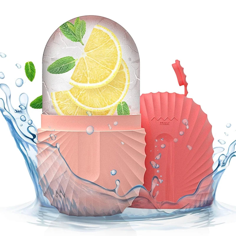 Rodillo facial de hielo — Herramienta de masaje facial y brillo de silicona