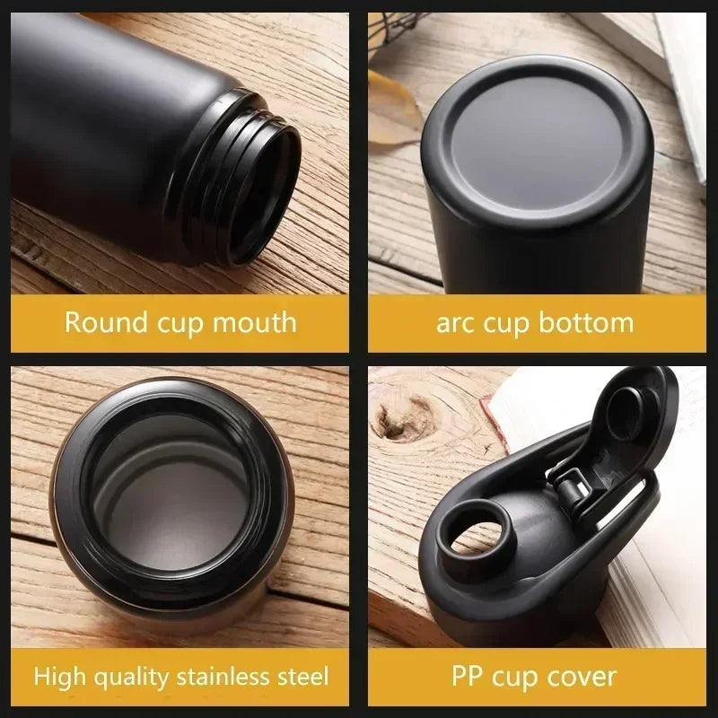 Garrafa de Água Desportiva em Aço Inoxidável — 600ml, Sem BPA, Pack Múltiplo