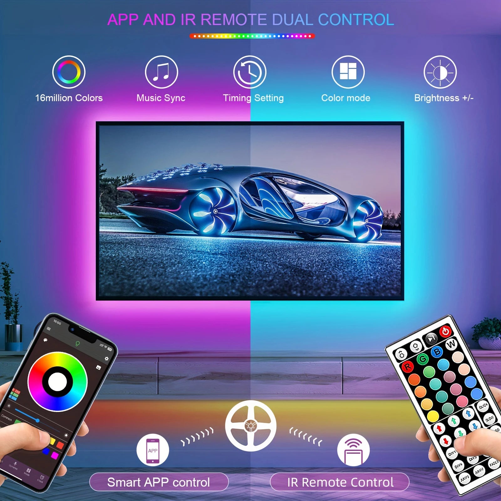 GlowStrip RGB – Luces de tira LED con control por aplicación
