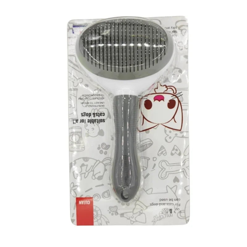 GroomBrush – Cepillo Slicker de limpieza automática para eliminar el pelo de mascotas