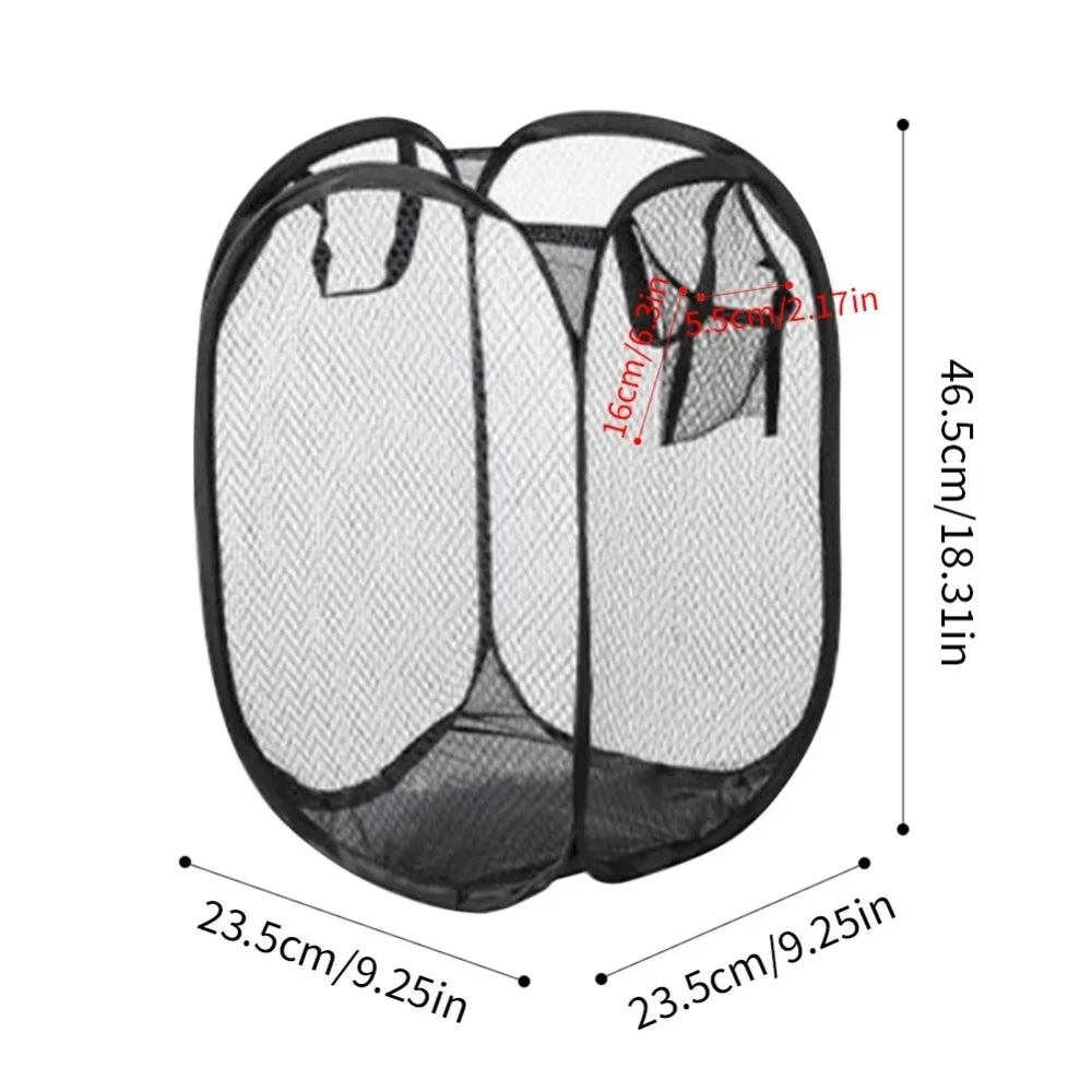 Cesto de Roupa Suja Portátil e Dobrável de Rede LaundryPop Go