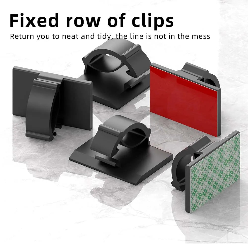 CableClip 30 – Clips de Organização de Cabos de Mesa (Pack de 30)