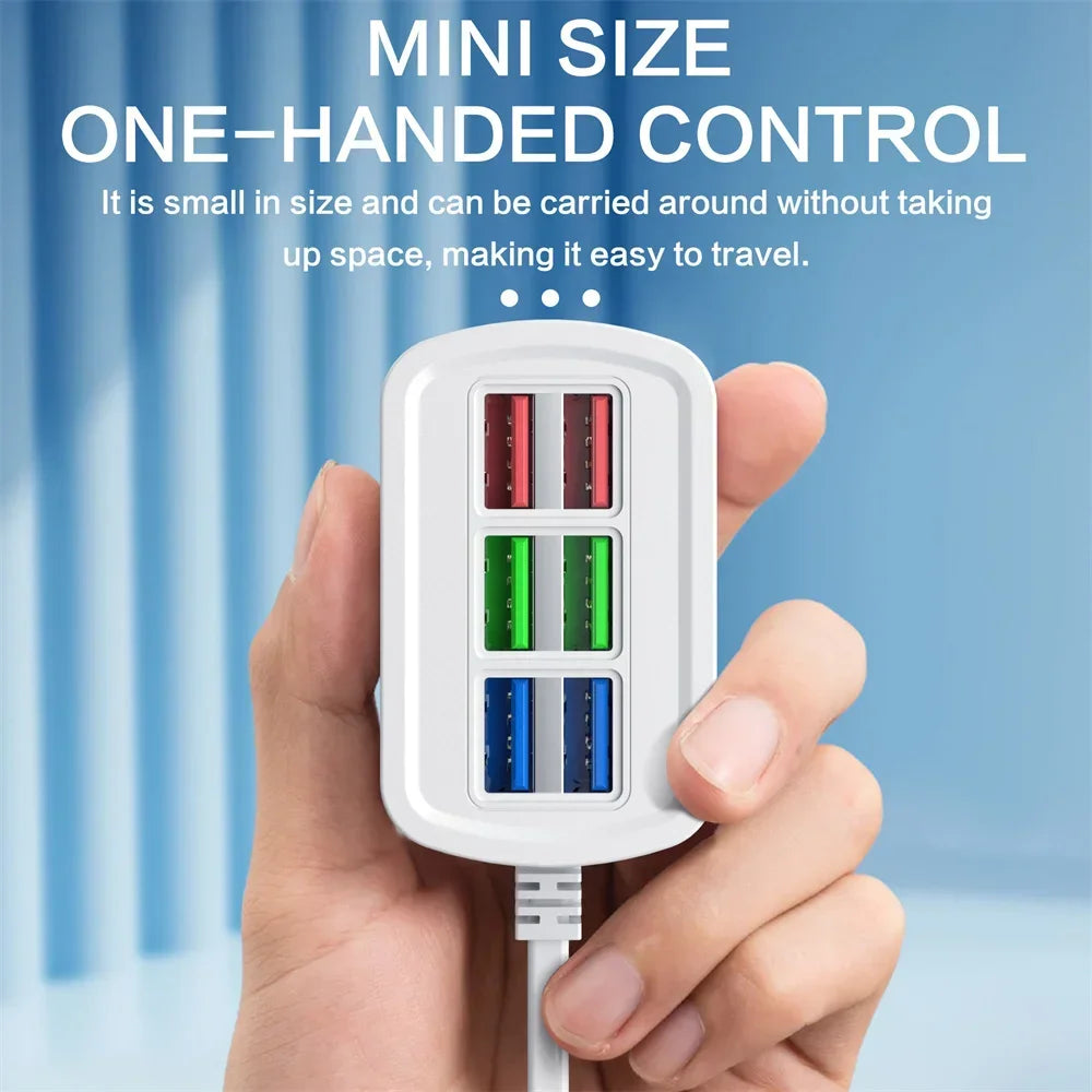 PowerHub 6 – Estación de carga rápida USB 6 en 1