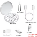 Cabo Adaptador USB Multifunções 7 em 1 | Carregamento Rápido 65W | Tipo-C, Lightning e Micro USB