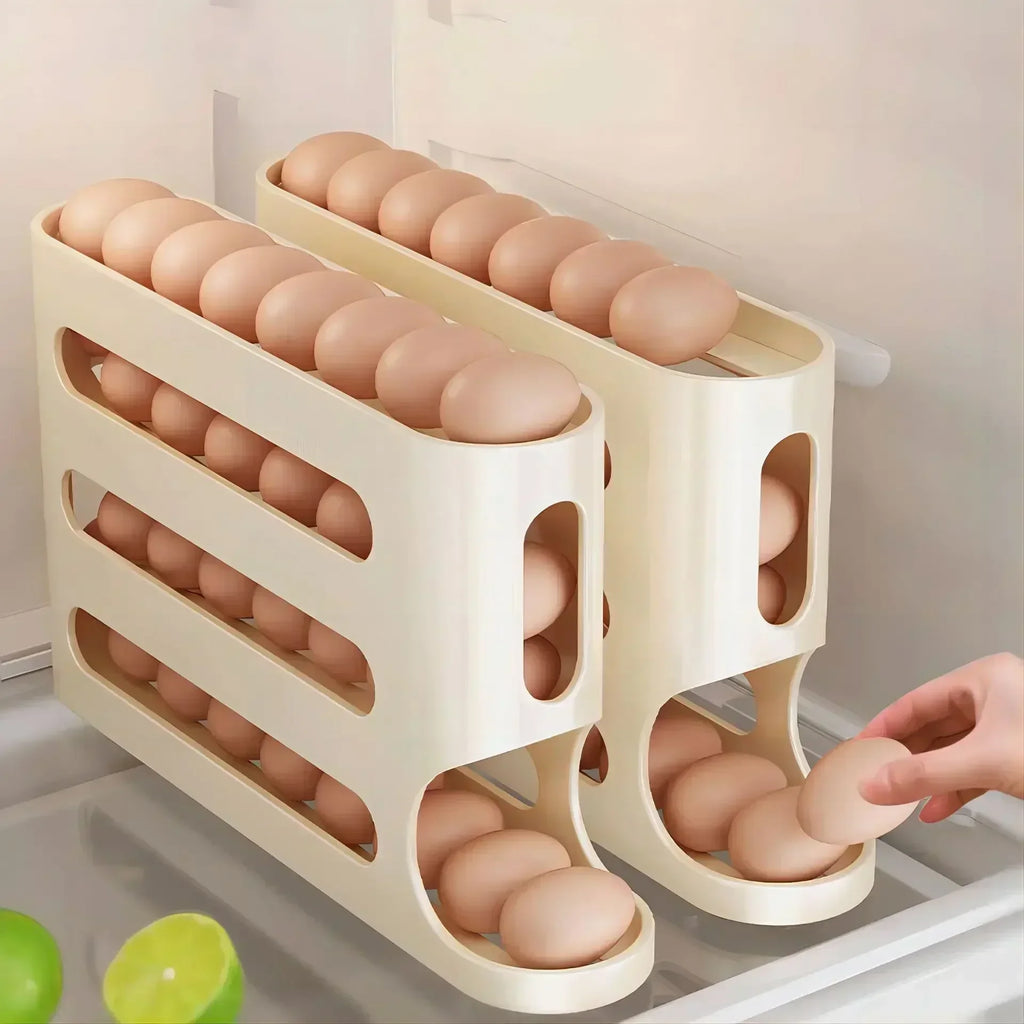 EggSlide – Caixa de Armazenamento Automática Deslizante para Ovos no Frigorífico
