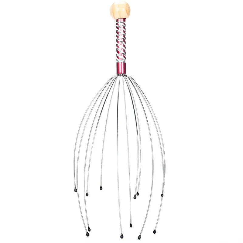 HeadBliss – Masajeador de cuero cabelludo con forma de pulpo | Alivio del estrés | Relajante para la cabeza con sensación de hormigueo