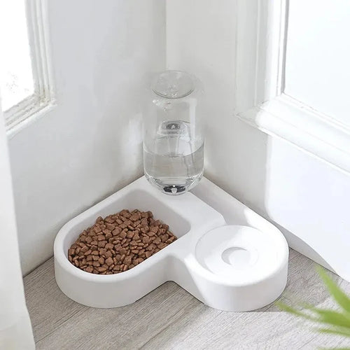 2-in-1 Pet Bowl for Cats & Dogs | Dual Food & Water Feeder with Anti-Spill Base