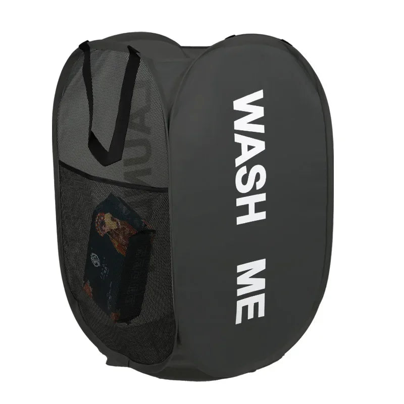 Cesto de Roupa Suja Portátil e Dobrável de Rede LaundryPop Go
