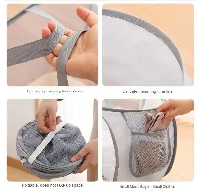 LaundryPop – Cesto de Roupa Dobrável Pop-Up