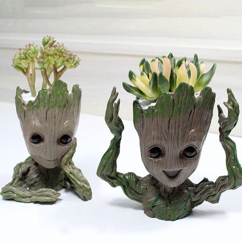 Jarrón Decorativo con Figura de Árbol | Macetero para Casa y Oficina