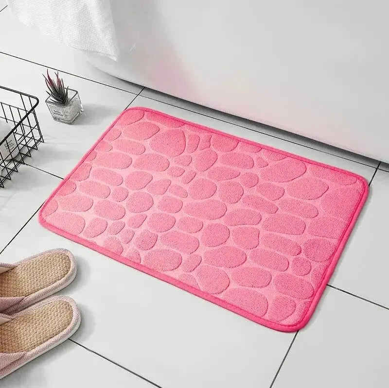 PebbleMat – Alfombra antideslizante grabada en relieve para el baño