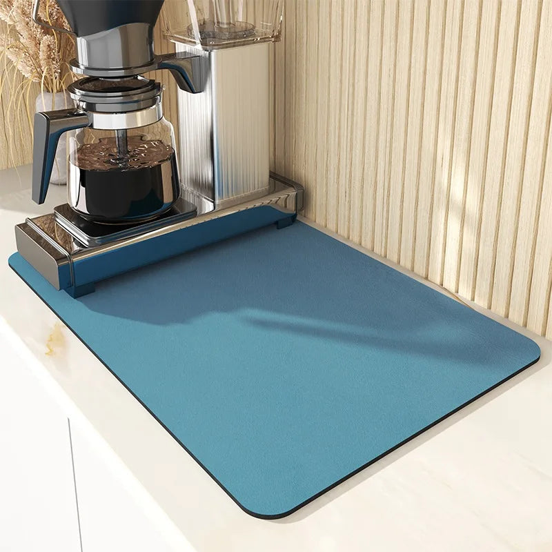 Alfombrilla Absorbente para Drenaje de Cocina y Baño | Alfombrilla Antideslizante para Secar Platos