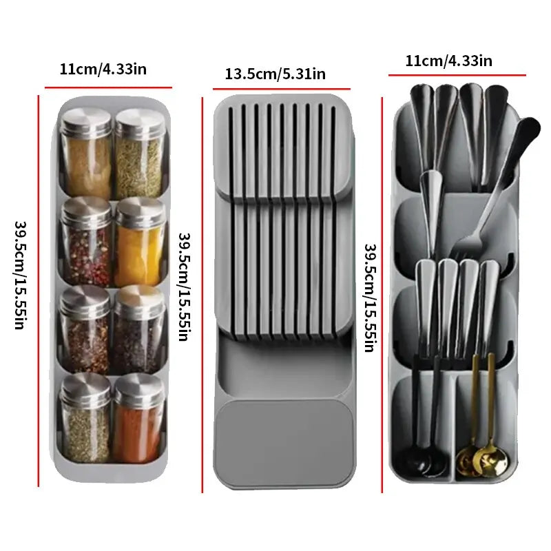 DrawerOrder – Organizador de Talheres e Utensílios para Gaveta de Cozinha