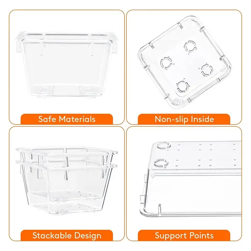 Conjunto de Gavetas 10 – Conjunto de 10 Organizadores de Gavetas em Plástico Transparente