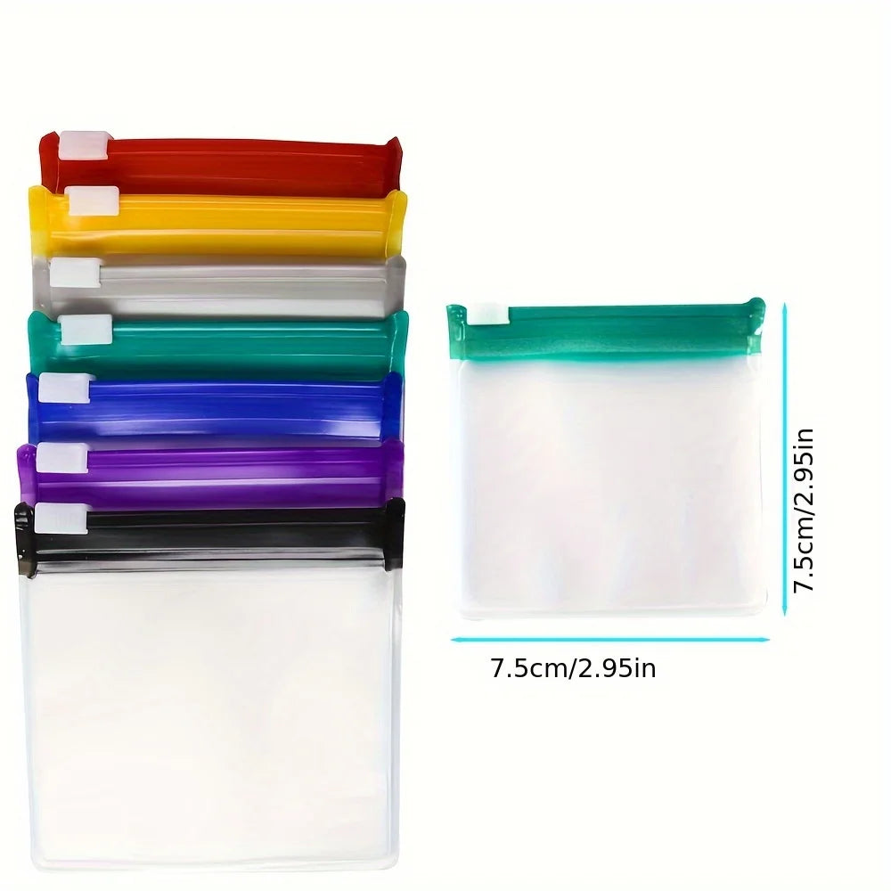 PillPouch 7 – Sacos Reutilizáveis com Fecho de Correr para Organizar Comprimidos e Medicamentos