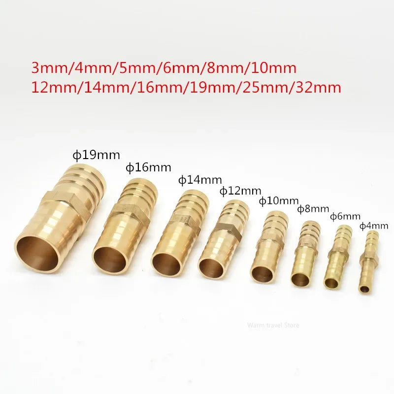 Conector de Mangueira de Latão – Encaixe Reto Igual de 3mm a 25mm