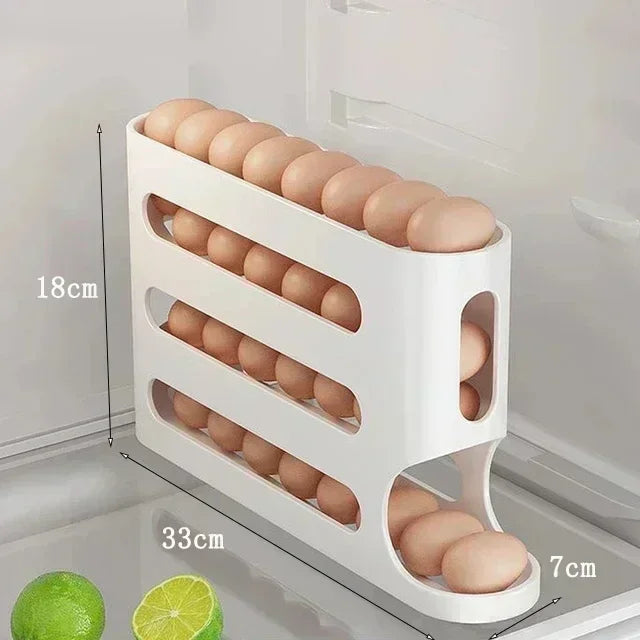 EggSlide – Caixa de Armazenamento Automática Deslizante para Ovos no Frigorífico
