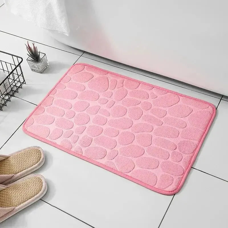 PebbleMat – Alfombra antideslizante grabada en relieve para el baño