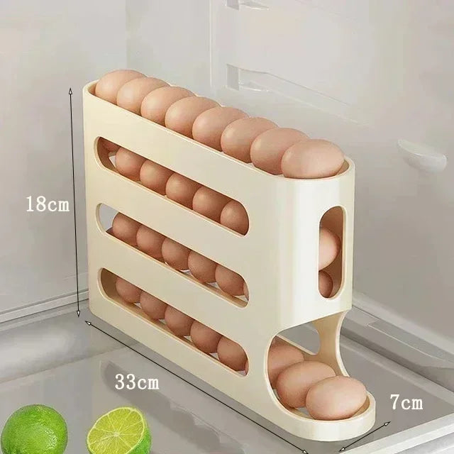 EggSlide – Caixa de Armazenamento Automática Deslizante para Ovos no Frigorífico