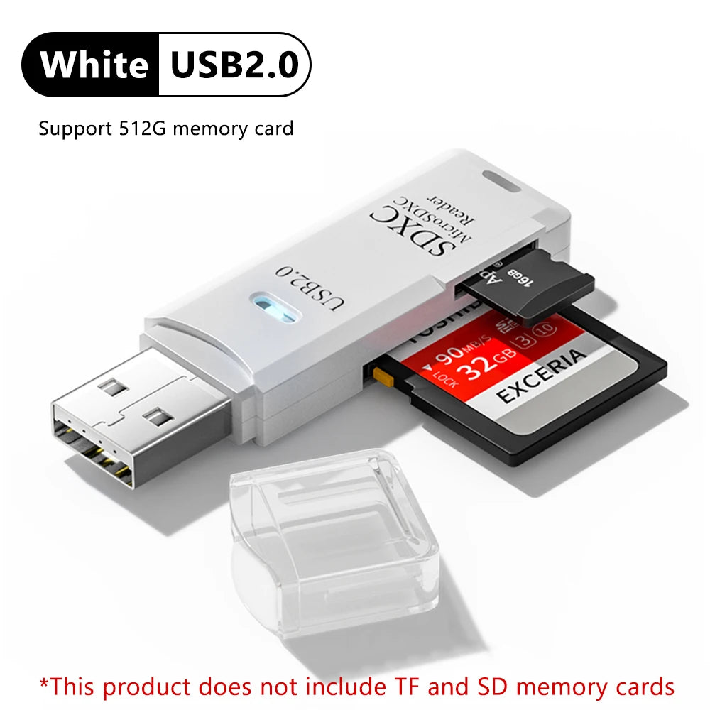 Lector de tarjetas USB 2 en 1 – TF y SD | USB 2.0 y 3.0