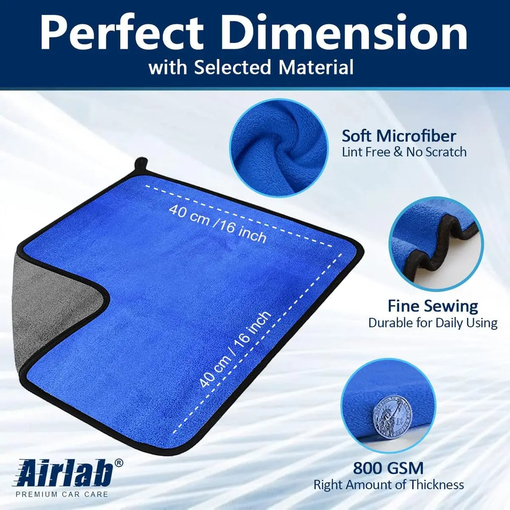 Coral Fleece Microfiber Car Towel 500GSM — Soft, Quick-Dry, Multi-Pack