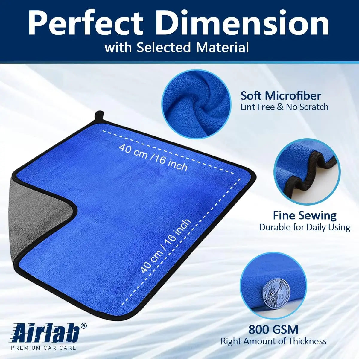 Coral Fleece Microfiber Car Towel 500GSM — Soft, Quick-Dry, Multi-Pack