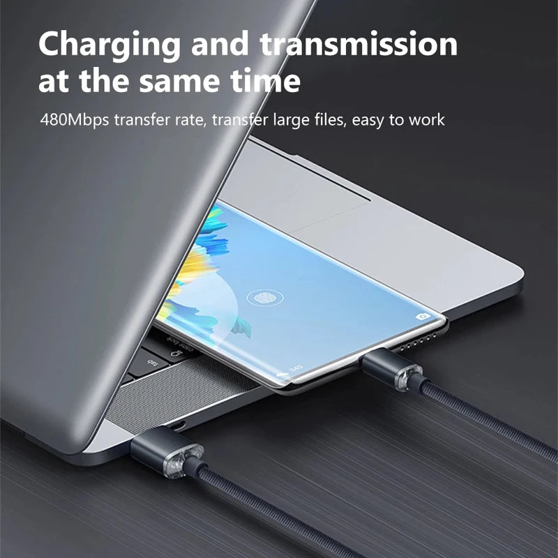 Cable de carga rápida USB-C de 120 W | Trenzado de Tipo C a Tipo C y Tipo A