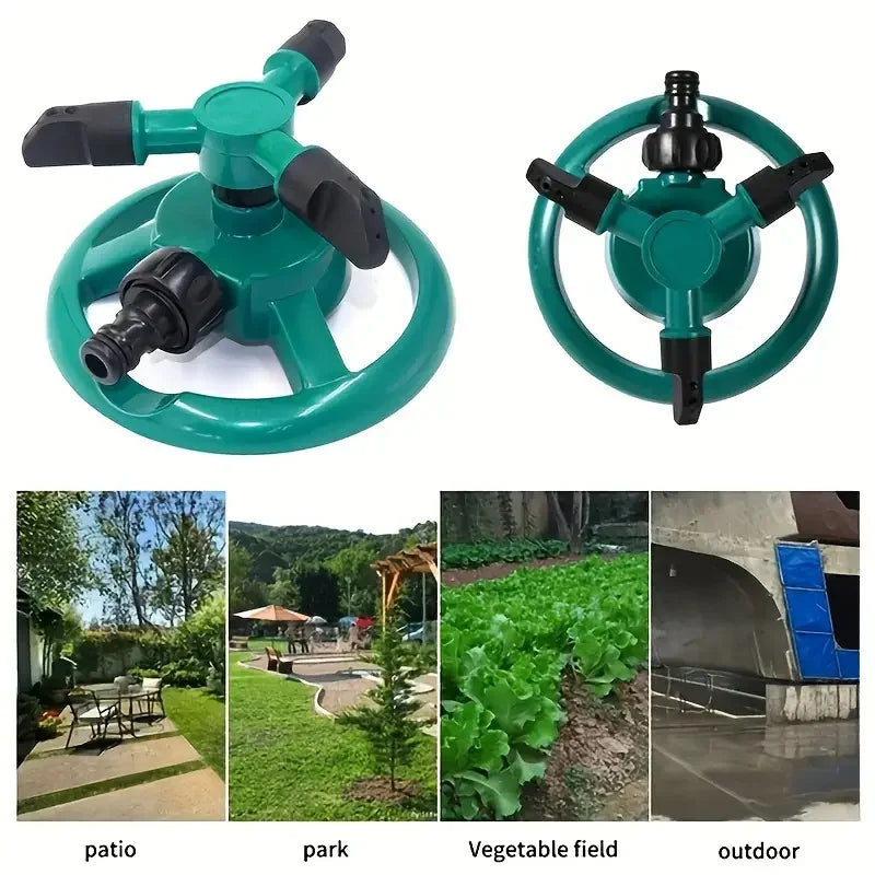 Aspersor de Jardim Rotativo 360° – Pulverizador Automático para Relva e Irrigação