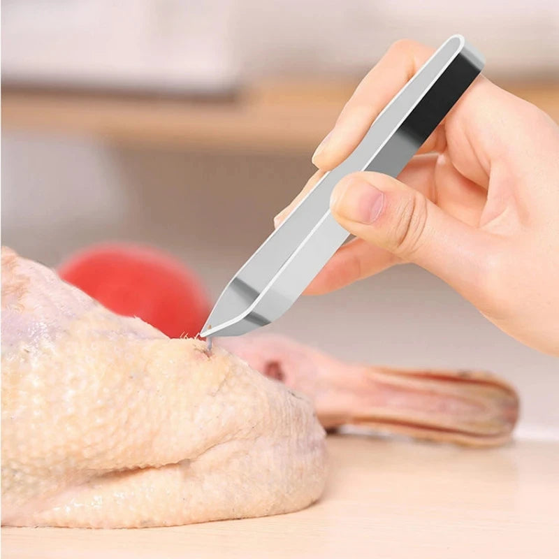 Pinça de Aço Inoxidável para Espinhas de Peixe | Ferramenta de Cozinha para Remover Espinhas com Precisão