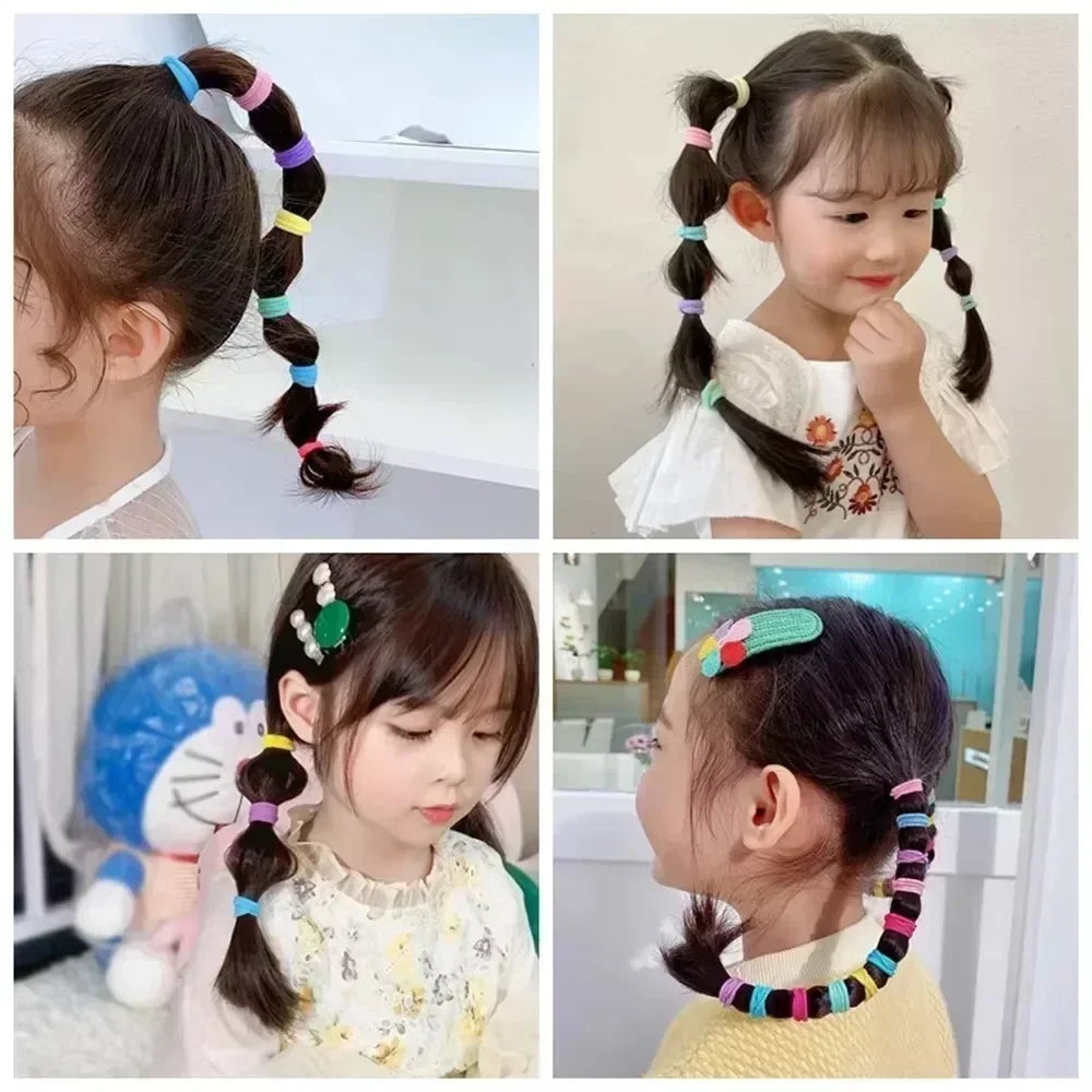 Fita para o Cabelo 50 – Elásticos Coloridos para o Cabelo (Pacote de 50)