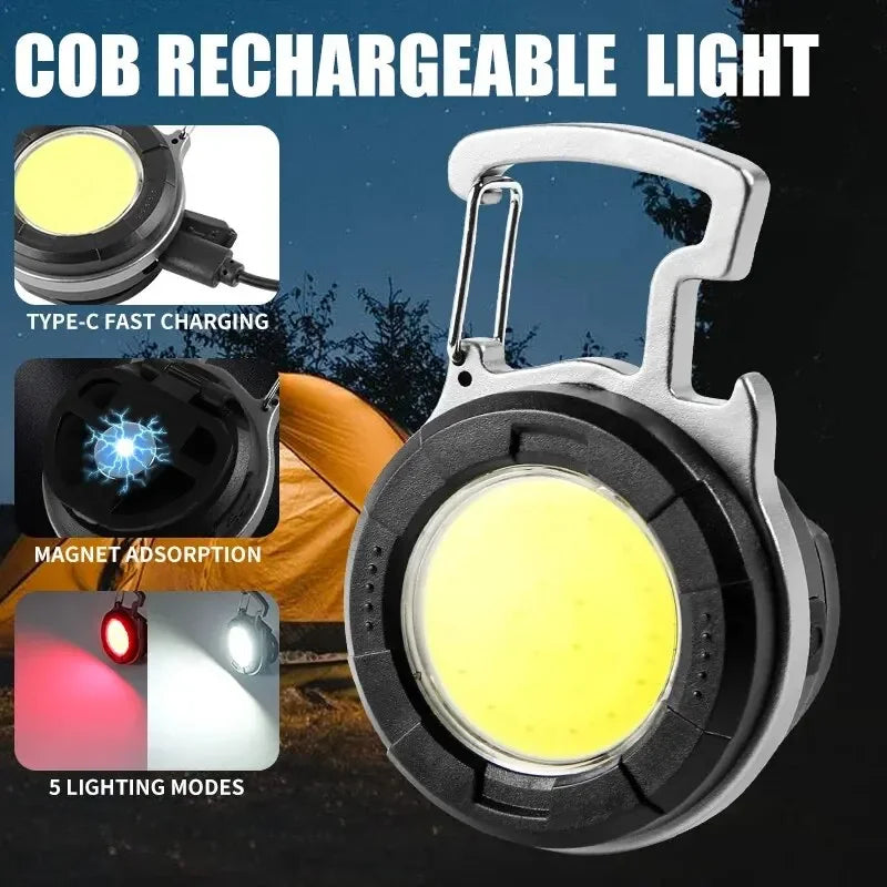 PocketLight – Linterna COB recargable por USB-C con llavero