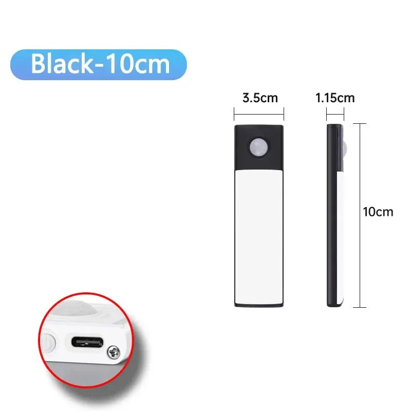 CabinetGlow – Luz LED Recargable USB-C para Gabinetes con Sensor de Movimiento