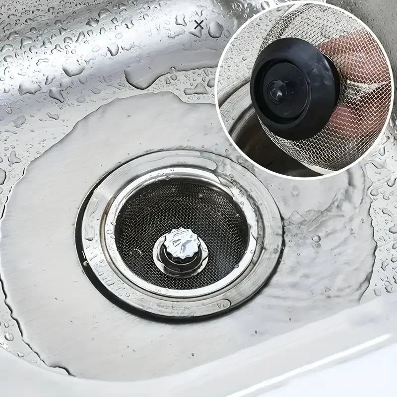 SinkFilter Pro – Coador de Pia em Aço Inoxidável com Pega