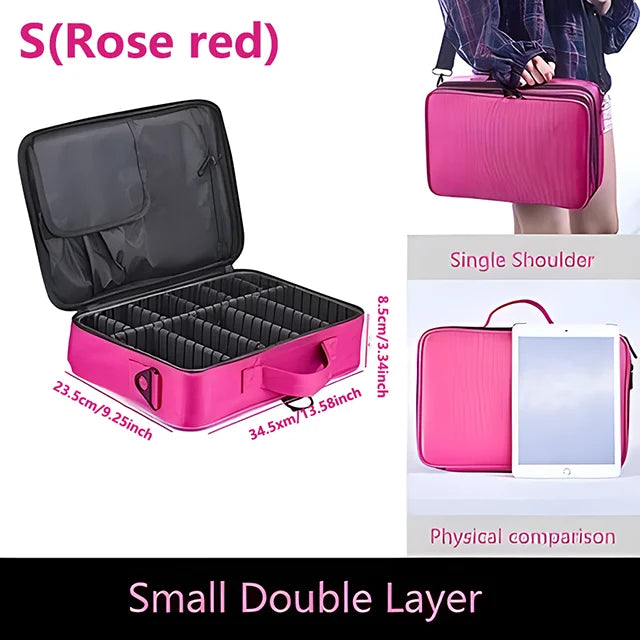 GlamCase – Organizador Profissional de Maquilhagem de Grande Capacidade