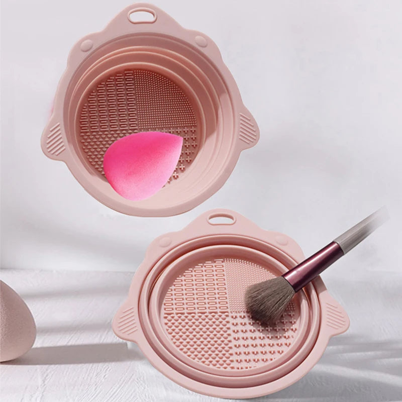 BrushClean – Recipiente para limpiar brochas de maquillaje y herramienta de limpieza profunda