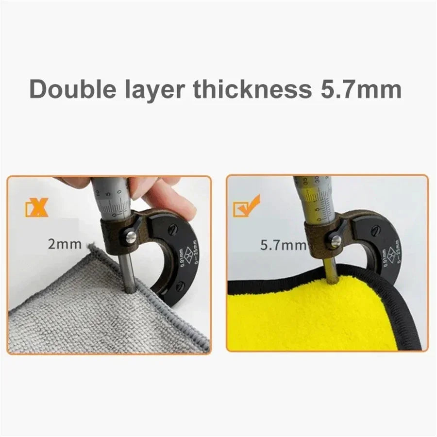Panos de Limpeza de Microfibra para Carros — Dupla Camada, Multi-Pack