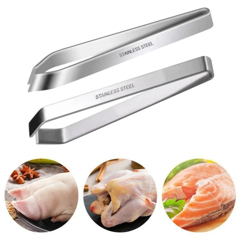 Pinça de Aço Inoxidável para Espinhas de Peixe | Ferramenta de Cozinha para Remover Espinhas com Precisão