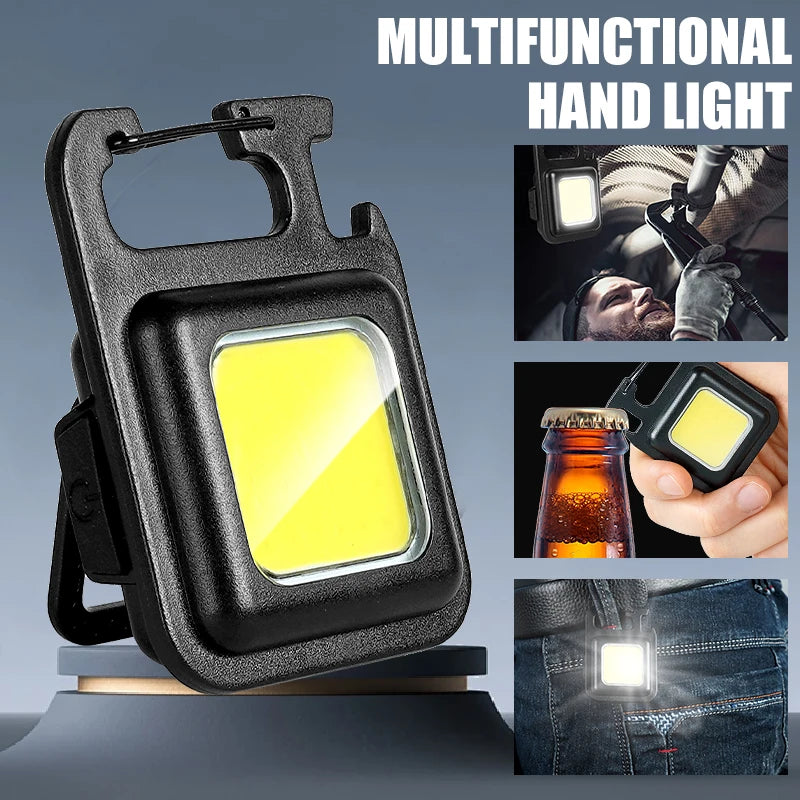 PocketLight Pro – Lanterna Magnética COB para Porta-Chaves com 3 Modos