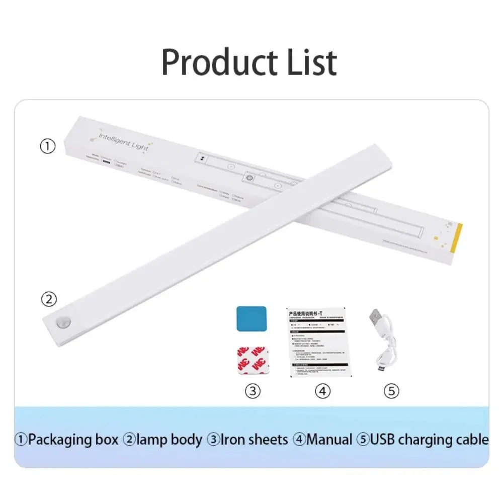 CabinetGlow – USB-C Rechargeable LED Cabinet Light | Motion Sensor | 3 Colour Temps | 10–50cm