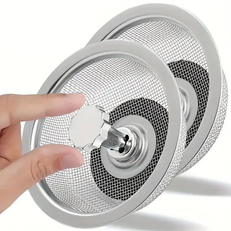 SinkFilter Pro – Coador de Pia em Aço Inoxidável com Pega