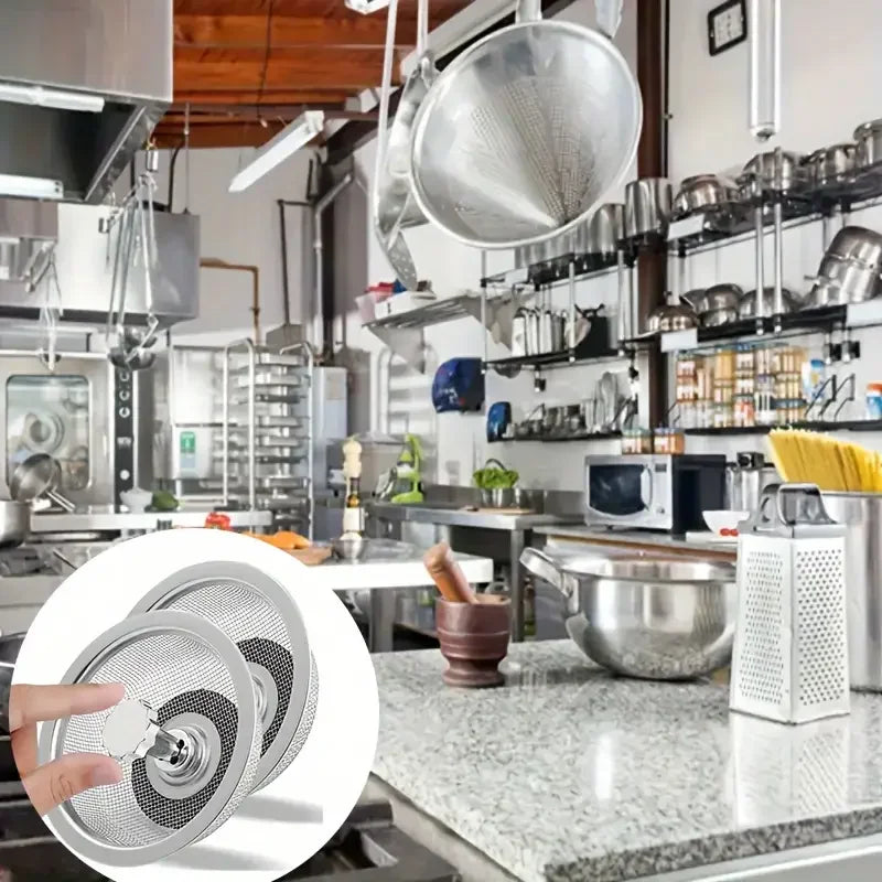 SinkFilter Pro – Coador de Pia em Aço Inoxidável com Pega