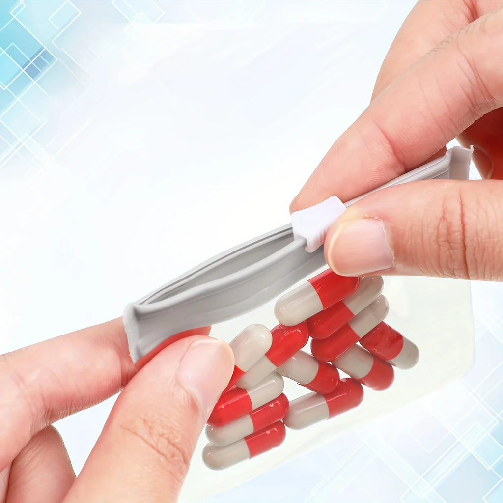 PillPouch 7 – Sacos Reutilizáveis com Fecho de Correr para Organizar Comprimidos e Medicamentos