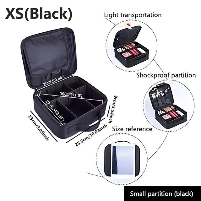GlamCase – Organizador Profissional de Maquilhagem de Grande Capacidade