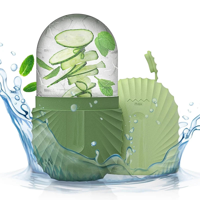 Rodillo facial de hielo — Herramienta de masaje facial y brillo de silicona