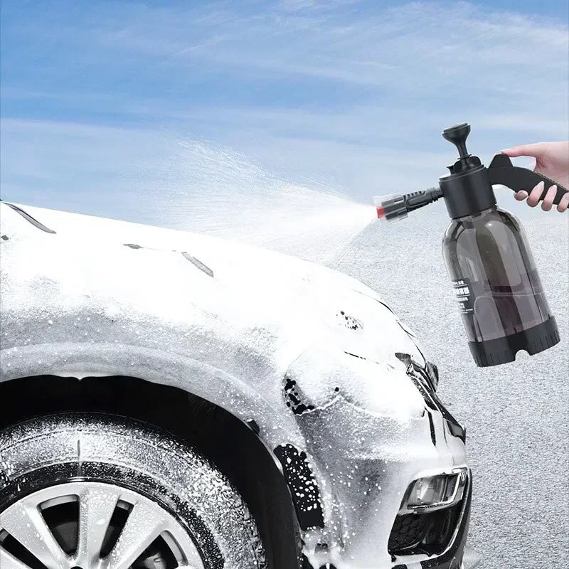 Pulverizador de espuma de 2 litros con bomba manual | Pistola de espuma para nieve con válvula de alivio de presión | Lavado de coches y riego de jardines