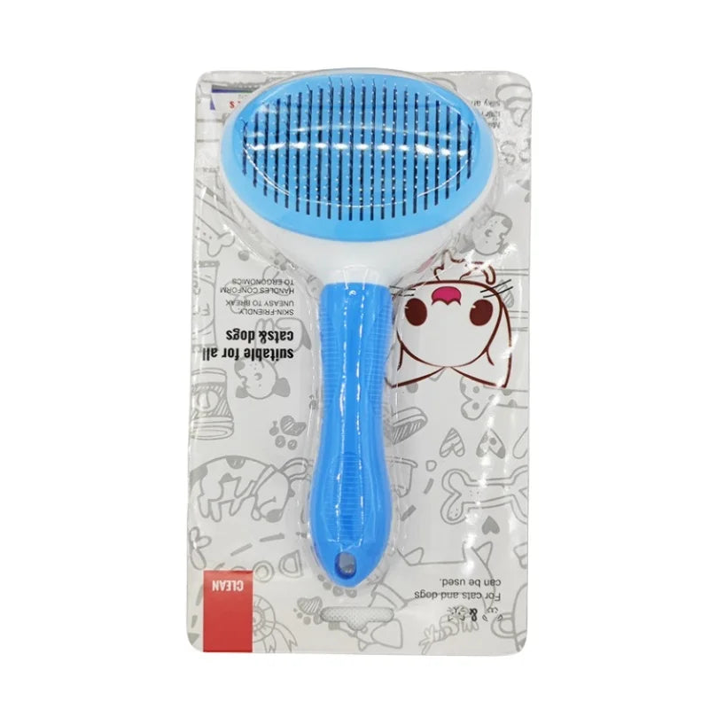 GroomBrush – Cepillo Slicker de limpieza automática para eliminar el pelo de mascotas