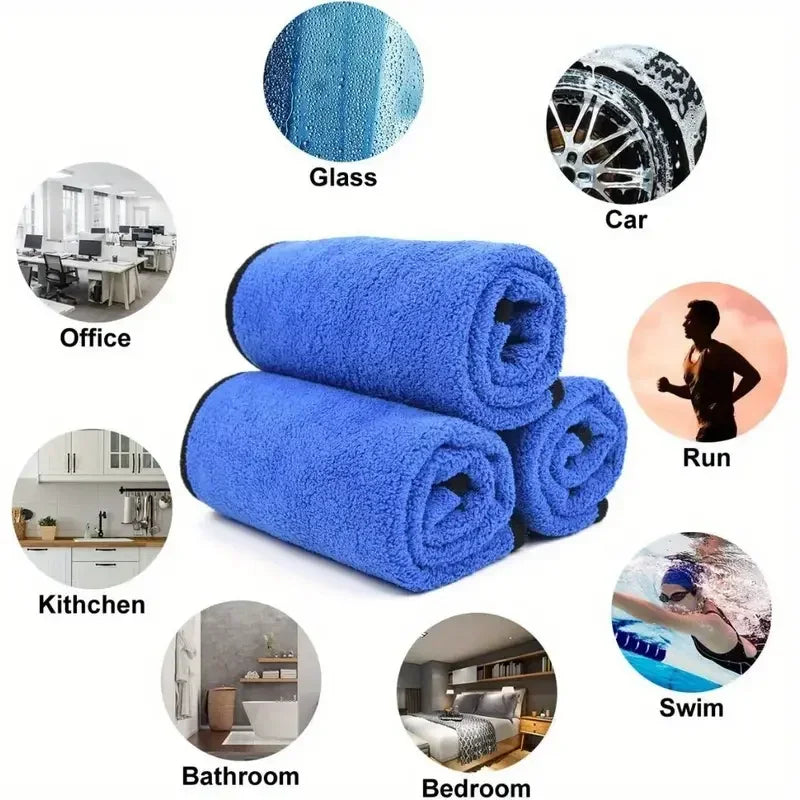 Coral Fleece Microfiber Car Towel 500GSM — Soft, Quick-Dry, Multi-Pack