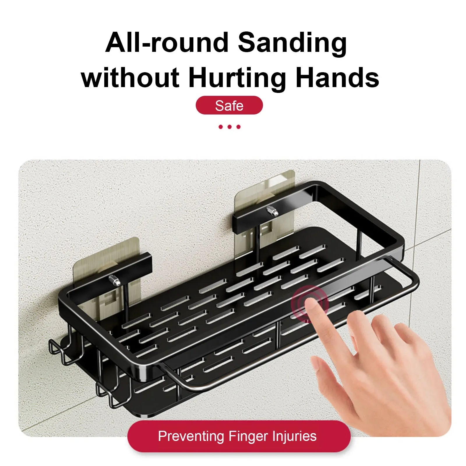 ShelfUp – Estante de esquina de aluminio para ducha y baño sin perforaciones