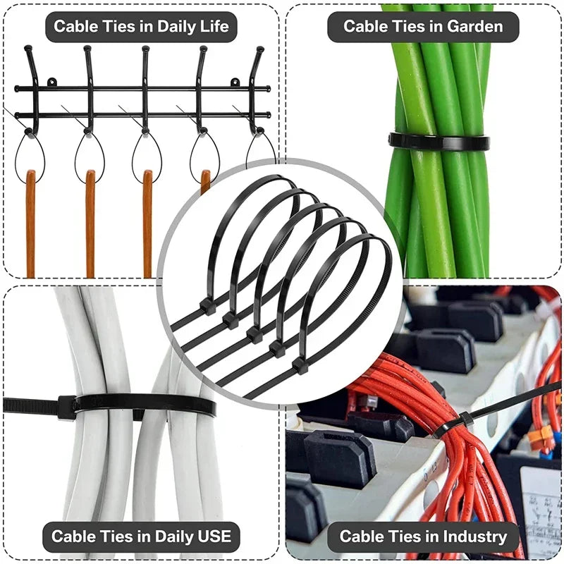 Atilhos Plásticos – Abraçadeiras de Nylon Auto-Apertáveis