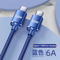 Cable de carga rápida USB-C de 120 W | Trenzado de Tipo C a Tipo C y Tipo A